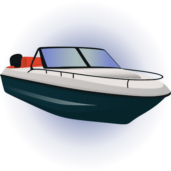 3D Icon of a boat.
