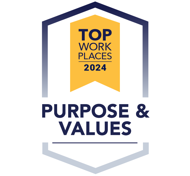 Top Workplaces 2024 Knox News Badge for Purpose & Values