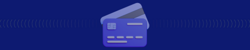 Animated credit cards as a card management icon.